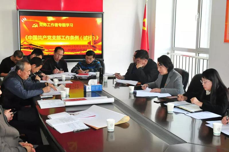 学院党委党委理论中心组（扩大）认真学习《中国共产党支部工作条例（试行）》