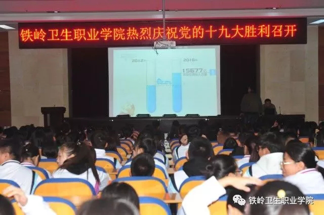 铁岭卫生职业学院热烈庆祝党的十九大胜利召开